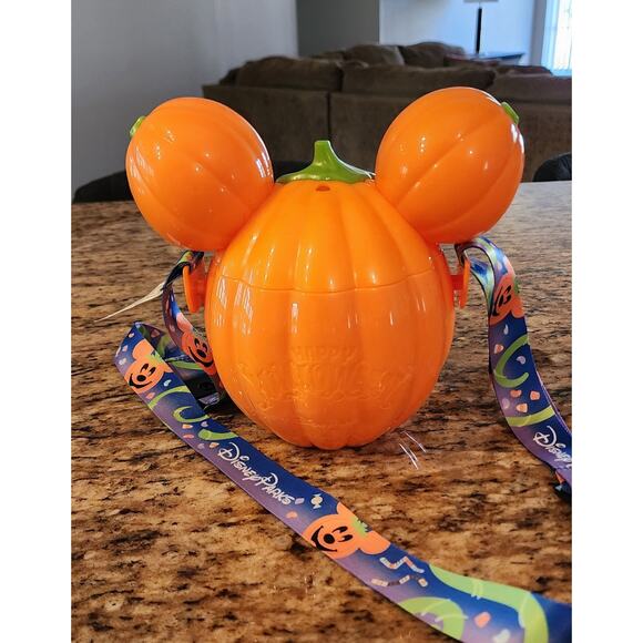 Disney Mickey Jack O Lantern Light Up And Color Changing Cup 24' Missing Straw - Picture 4 of 7